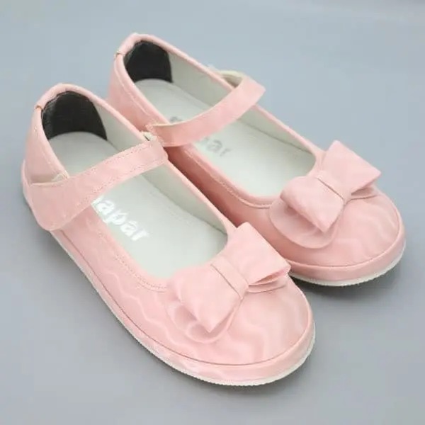 کفش دخترانه پاپیونی چرمی چلیپا مدل 57